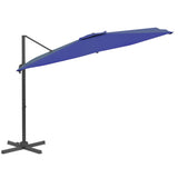 Zweefparasol met aluminium paal 400x300 cm azuurblauw - AllerleiShop