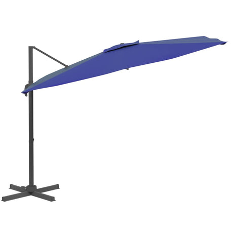 Zweefparasol met aluminium paal 400x300 cm azuurblauw - AllerleiShop