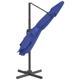 Zweefparasol met aluminium paal 400x300 cm azuurblauw - AllerleiShop