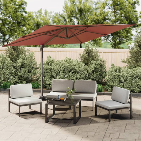 Zweefparasol met aluminium paal 300x300 cm terracottakleurig - AllerleiShop