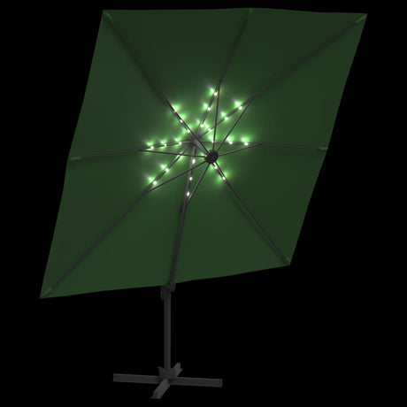 Zweefparasol met LED-verlichting 400x300 cm groen - AllerleiShop