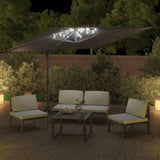 Zweefparasol met LED-verlichting 400x300 cm antracietkleurig - AllerleiShop