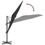 Zweefparasol met LED-verlichting 400x300 cm zwart - AllerleiShop