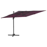 Zweefparasol met LED-verlichting 400x300 cm bordeauxrood - AllerleiShop