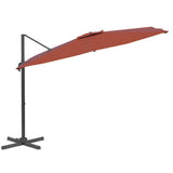 Zweefparasol met LED-verlichting 400x300 cm terracottakleurig - AllerleiShop