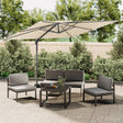 Zweefparasol met dubbel dak 400x300 cm zandwit - AllerleiShop