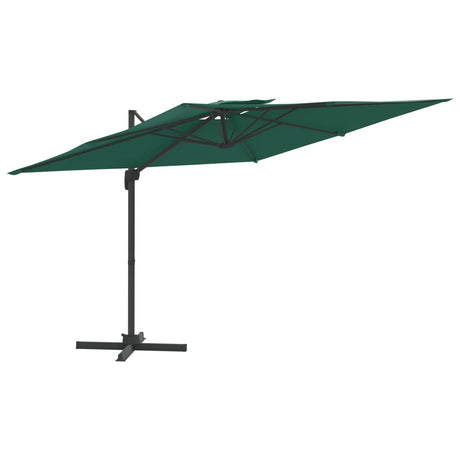 Zweefparasol met dubbel dak 300x300 cm groen - AllerleiShop