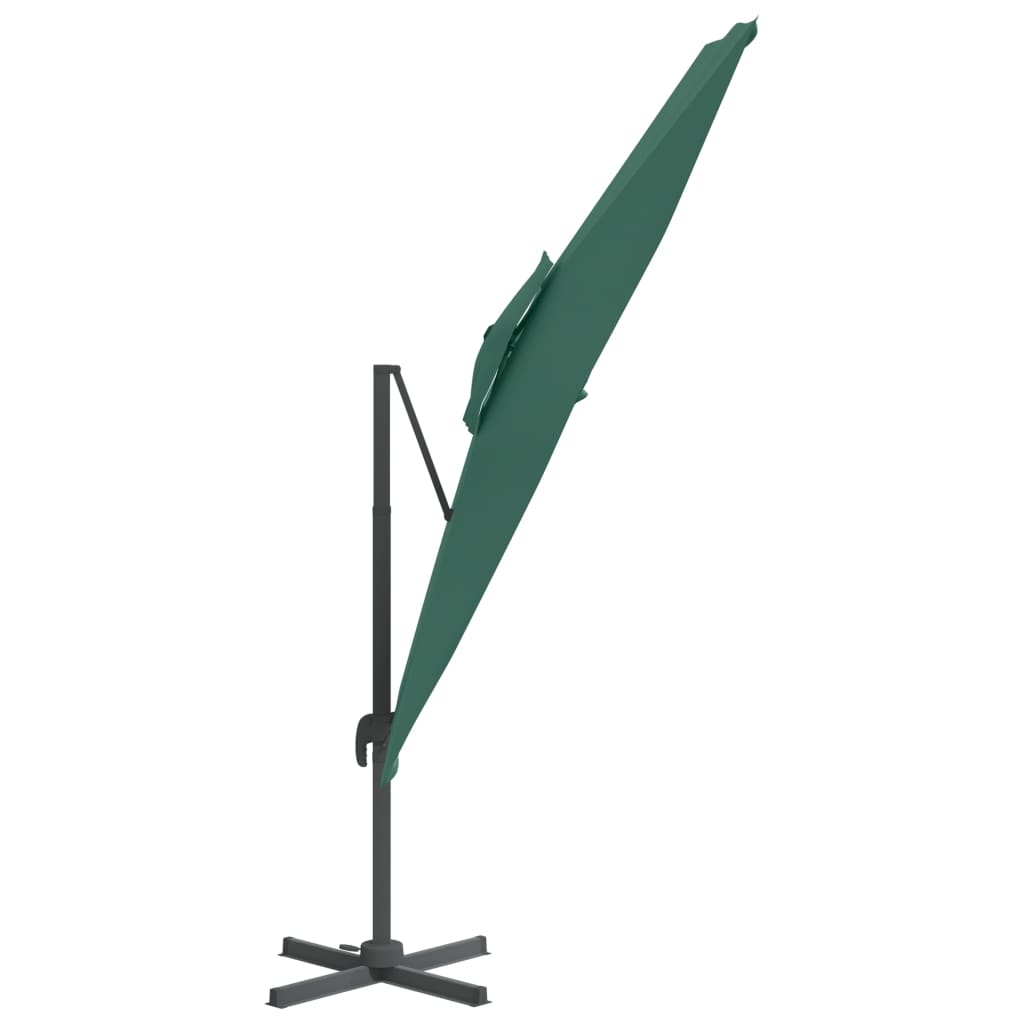 Zweefparasol met dubbel dak 300x300 cm groen - AllerleiShop