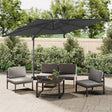 Zweefparasol met dubbel dak 300x300 cm antracietkleurig - AllerleiShop