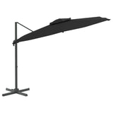 Zweefparasol met dubbel dak 300x300 cm zwart - AllerleiShop