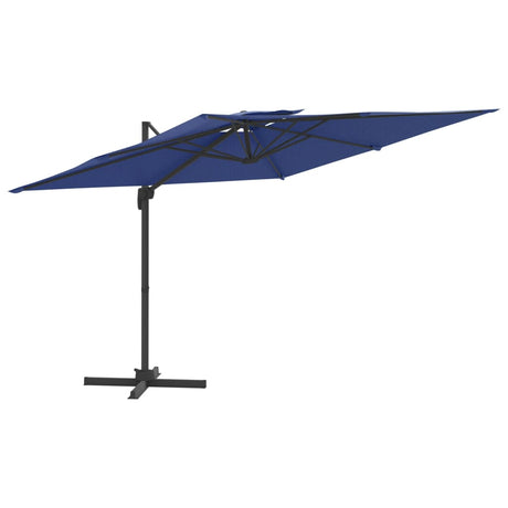 Zweefparasol met dubbel dak 300x300 cm azuurblauw - AllerleiShop