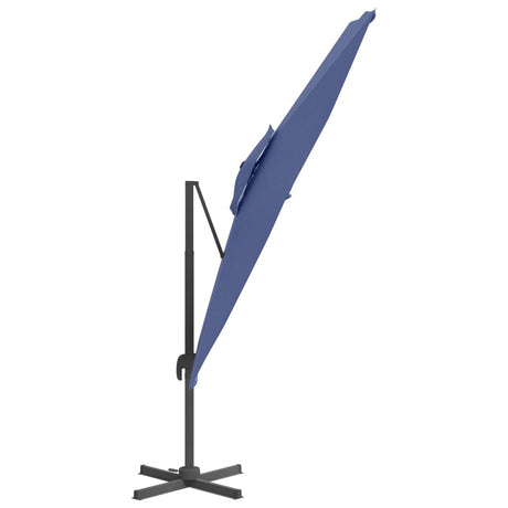 Zweefparasol met dubbel dak 300x300 cm azuurblauw - AllerleiShop