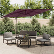 Zweefparasol met dubbel dak 400x300 cm bordeauxrood - AllerleiShop