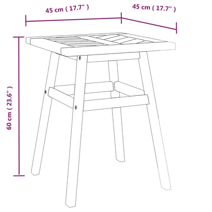 Bijzettafel 45x45x60 cm massief acaciahout - AllerleiShop