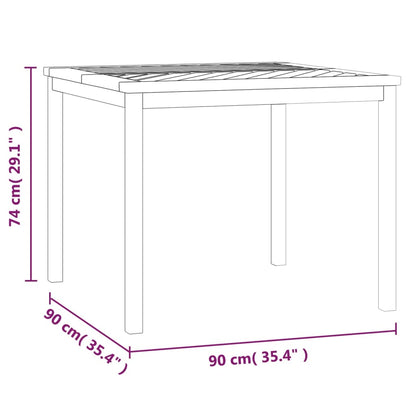 Tuintafel 90x90x74 cm massief acaciahout - AllerleiShop