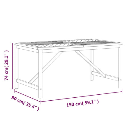 Tuintafel 150x90x74 cm massief acaciahout - AllerleiShop