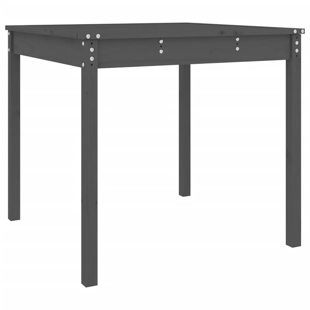 Tuintafel 82,5x82,5x76 cm massief grenenhout grijs - AllerleiShop