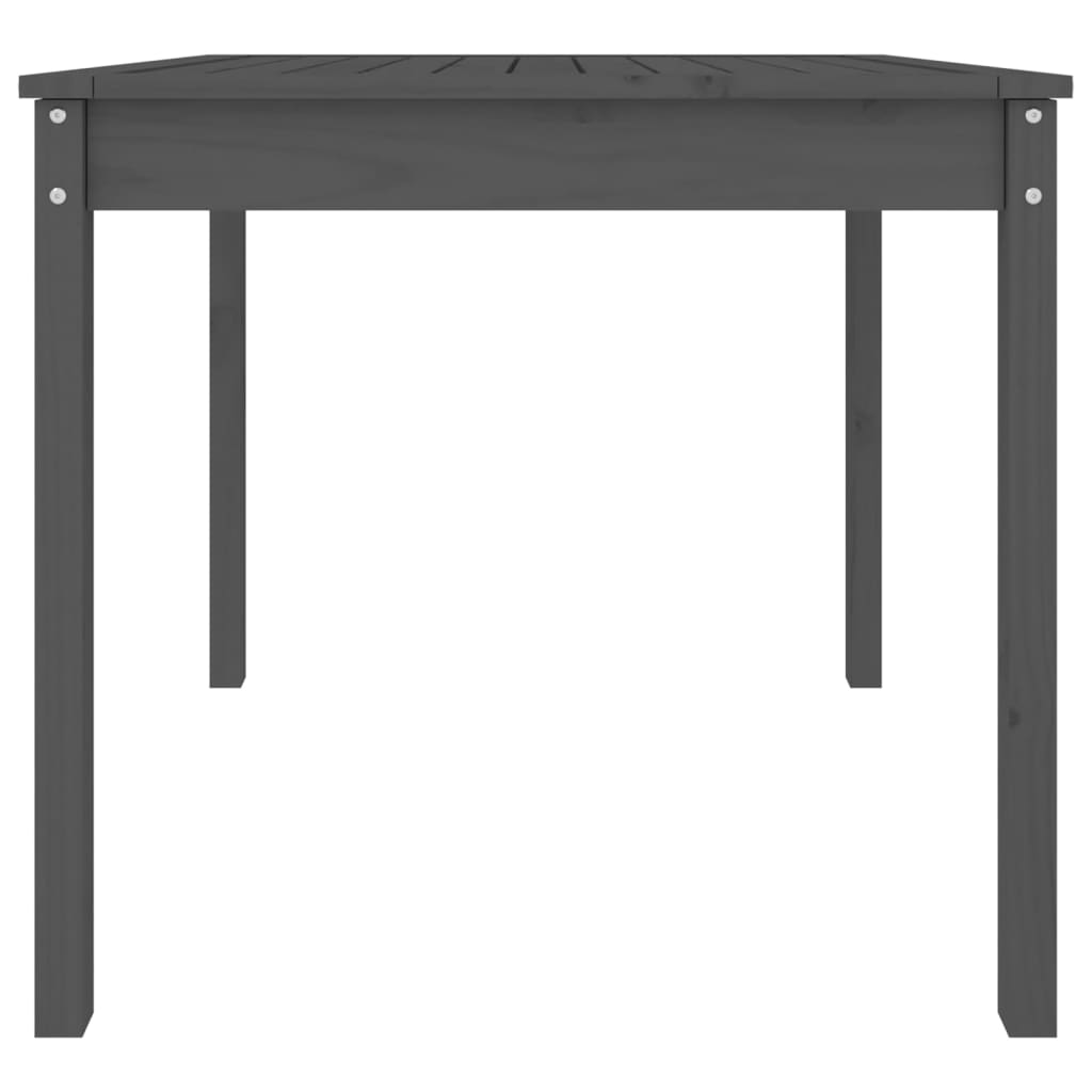 Tuintafel 82,5x82,5x76 cm massief grenenhout grijs - AllerleiShop