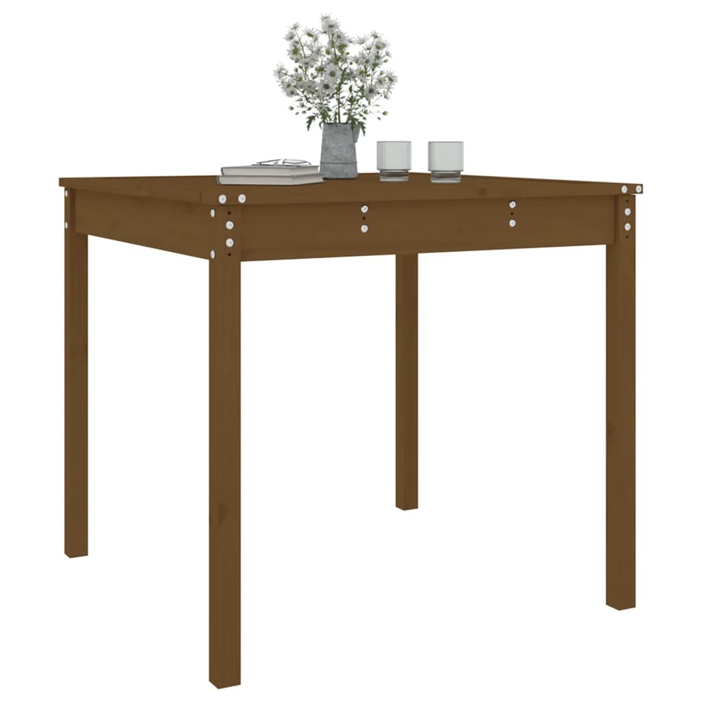 Tuintafel 82,5x82,5x76 cm massief grenenhout honingbruin - AllerleiShop