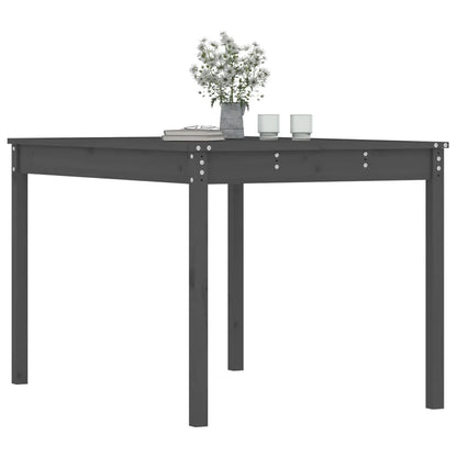 Tuintafel 121x82,5x76 cm massief grenenhout grijs - AllerleiShop