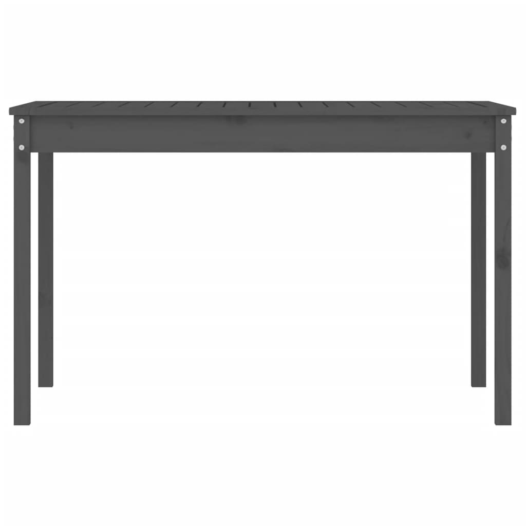 Tuintafel 121x82,5x76 cm massief grenenhout grijs - AllerleiShop