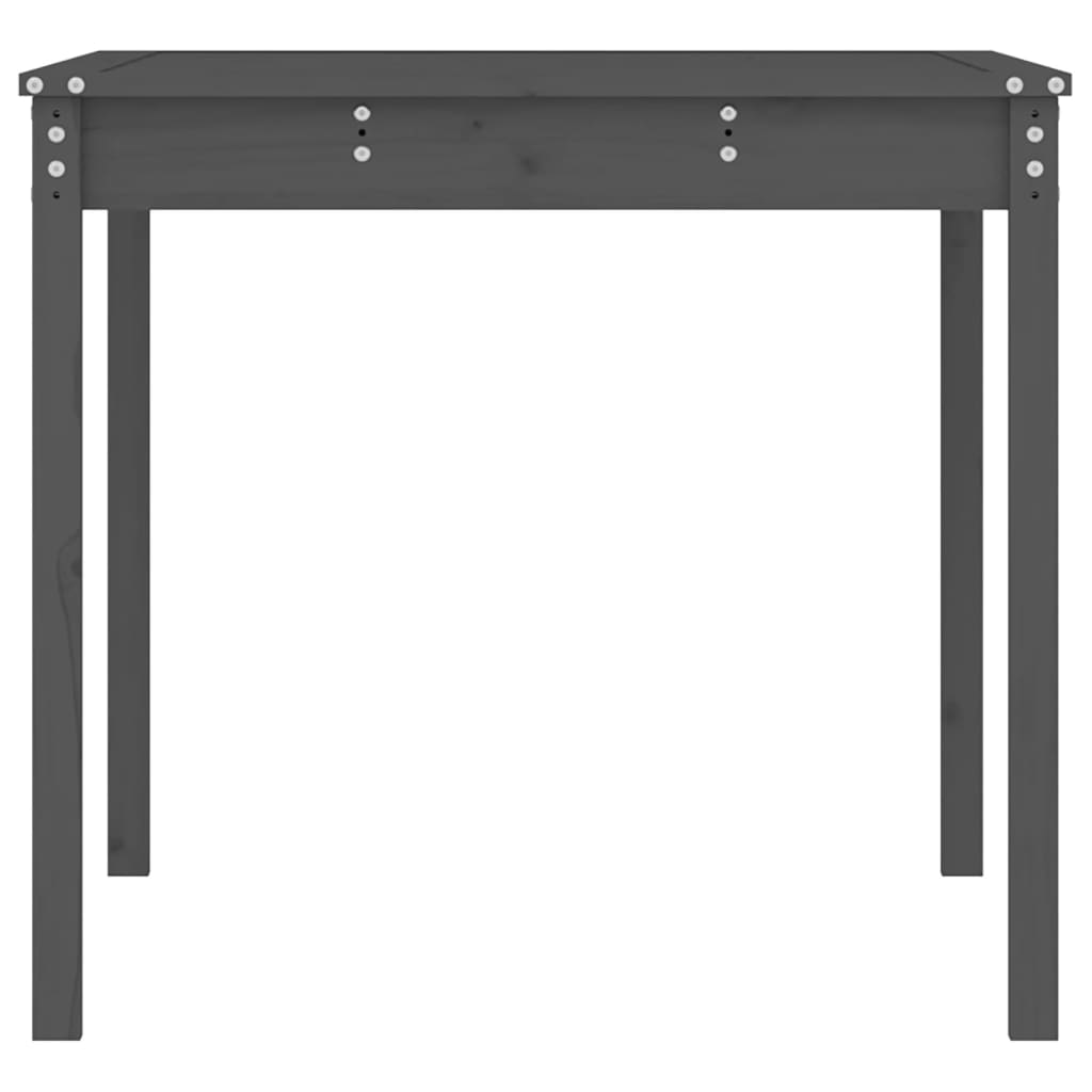 Tuintafel 121x82,5x76 cm massief grenenhout grijs - AllerleiShop