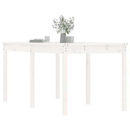 Tuintafel 159,5x82,5x76 cm massief grenenhout wit - AllerleiShop