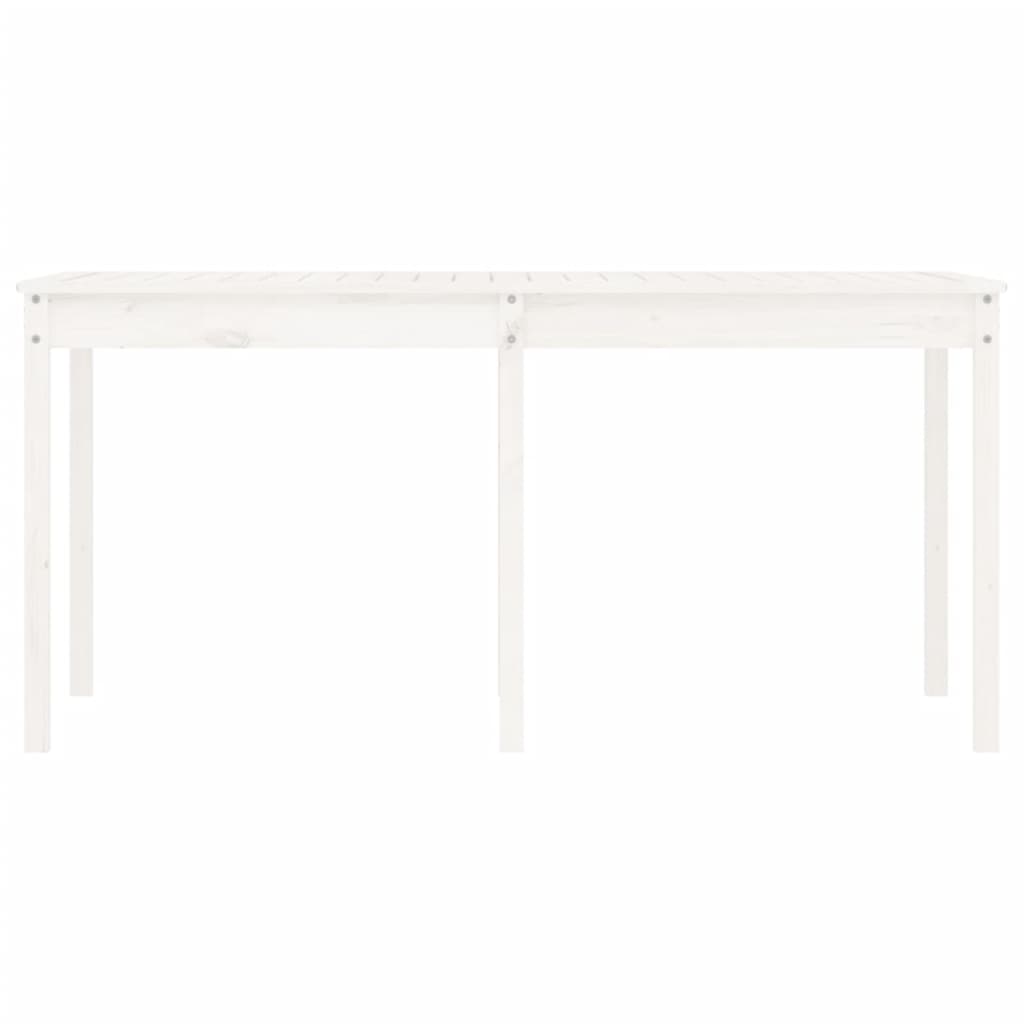 Tuintafel 159,5x82,5x76 cm massief grenenhout wit - AllerleiShop