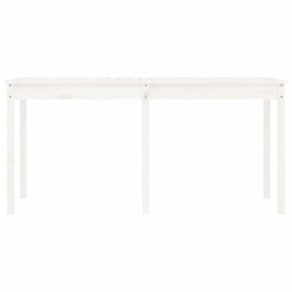 Tuintafel 159,5x82,5x76 cm massief grenenhout wit - AllerleiShop