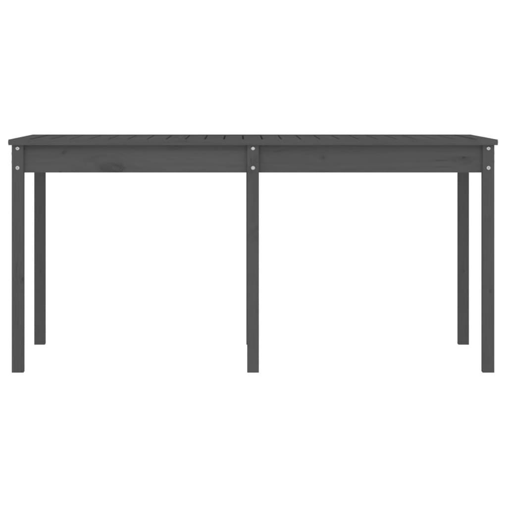 Tuintafel 159,5x82,5x76 cm massief grenenhout grijs - AllerleiShop