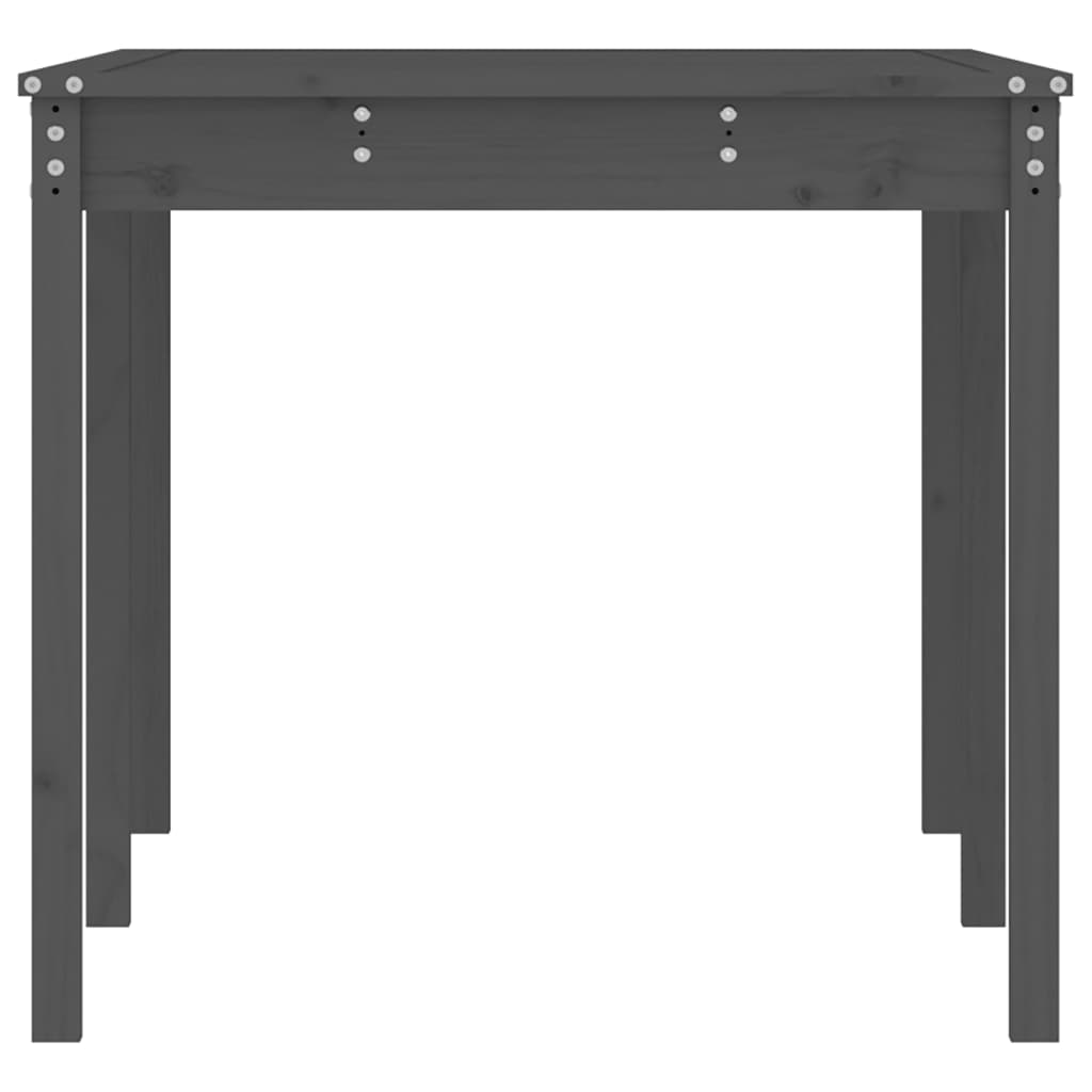 Tuintafel 159,5x82,5x76 cm massief grenenhout grijs - AllerleiShop