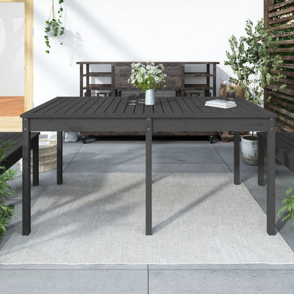 Tuintafel 159,5x82,5x76 cm massief grenenhout grijs - AllerleiShop