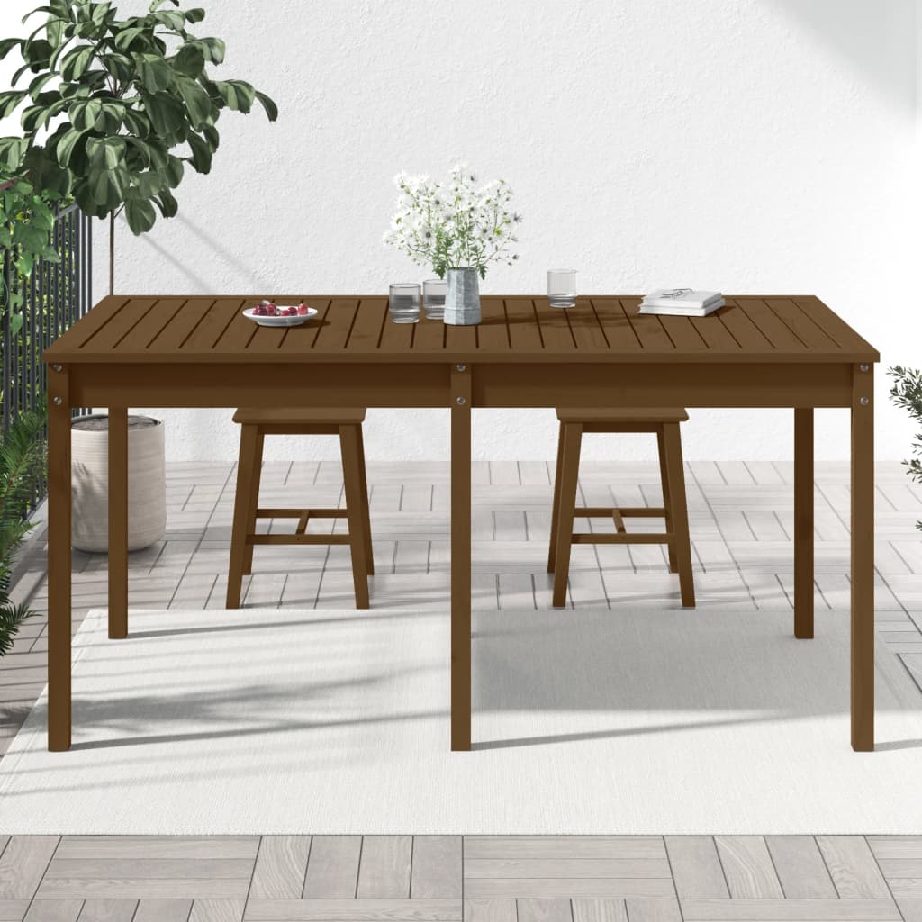 Tuintafel 159,5x82,5x76 cm massief grenenhout honingbruin - AllerleiShop