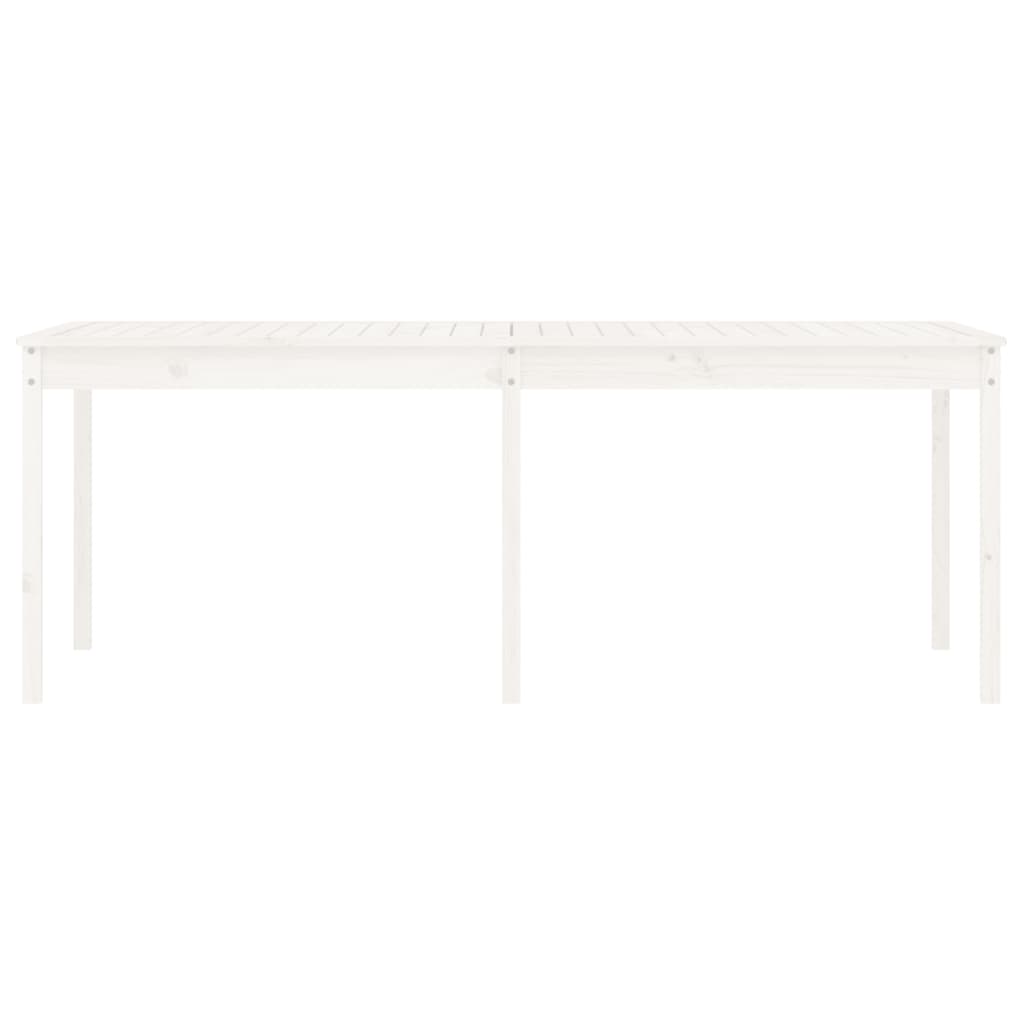 Tuintafel 203,5x100x76 cm massief grenenhout wit - AllerleiShop