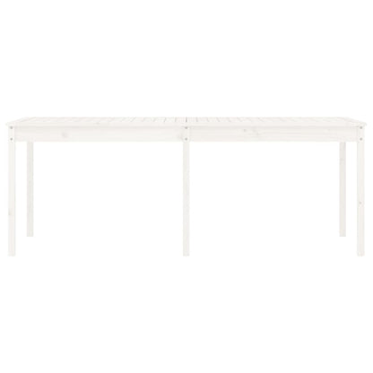 Tuintafel 203,5x100x76 cm massief grenenhout wit - AllerleiShop