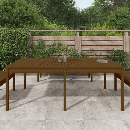 Tuintafel 203,5x100x76 cm massief grenenhout honingbruin - AllerleiShop