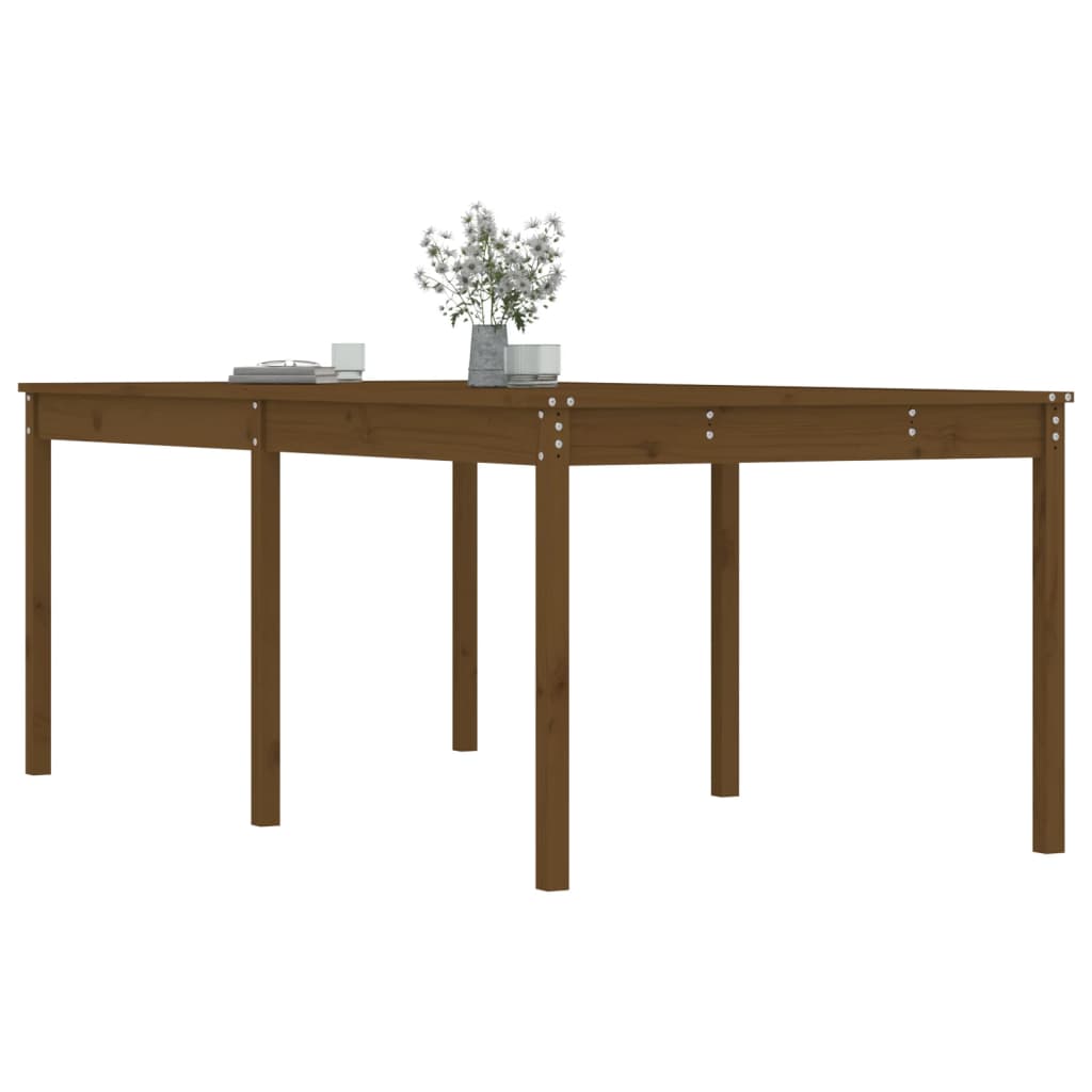 Tuintafel 203,5x100x76 cm massief grenenhout honingbruin - AllerleiShop