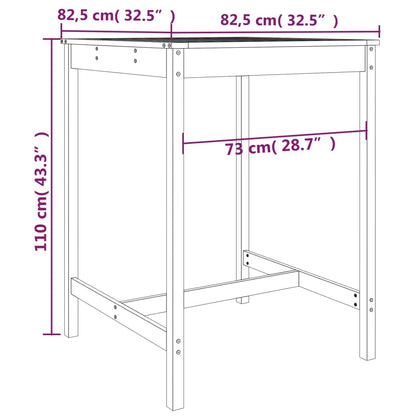 Tuintafel 82,5x82,5x110 cm massief douglashout - AllerleiShop