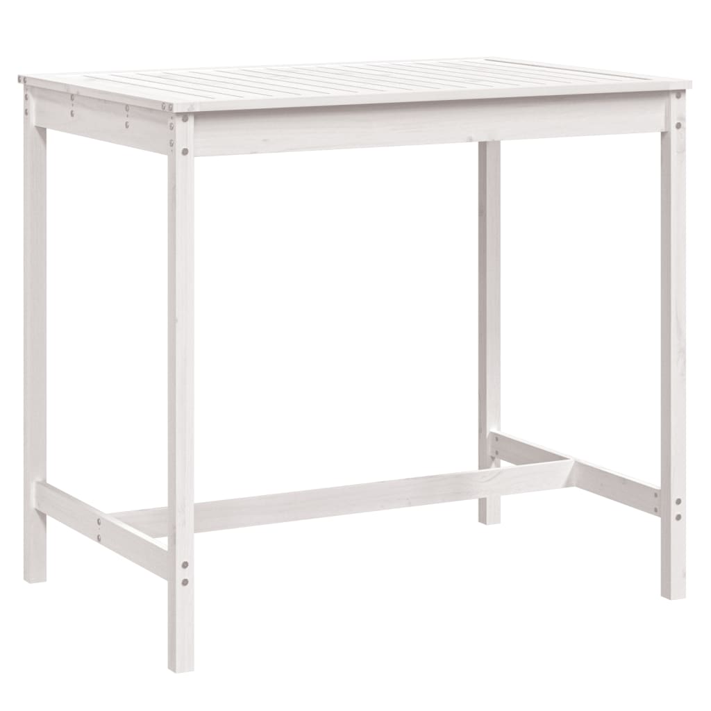 Tuintafel 121x82,5x110 cm massief grenenhout wit - AllerleiShop