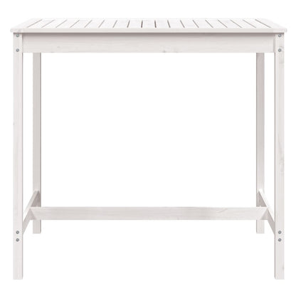 Tuintafel 121x82,5x110 cm massief grenenhout wit - AllerleiShop