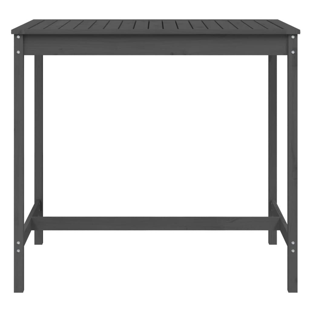 Tuintafel 121x82,5x110 cm massief grenenhout grijs - AllerleiShop