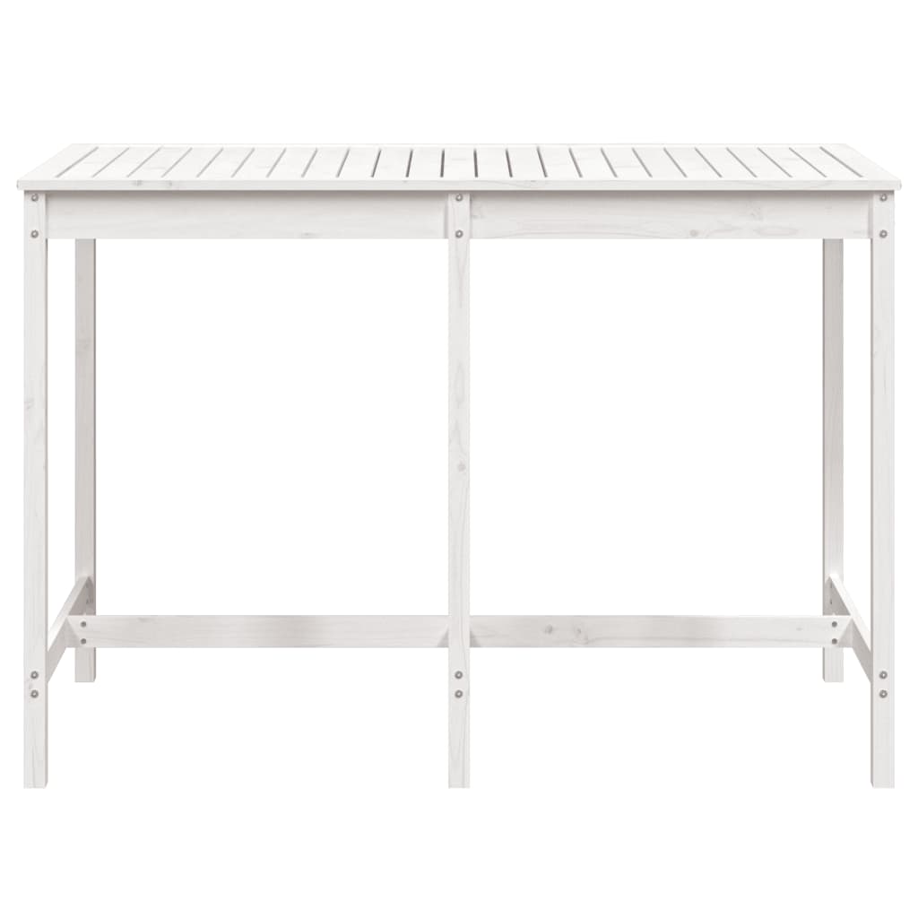 Tuintafel 159,5x82,5x110 cm massief grenenhout wit - AllerleiShop