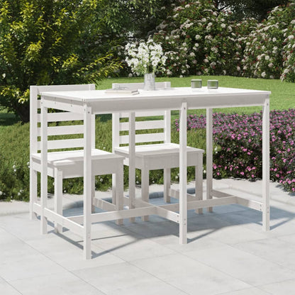 Tuintafel 159,5x82,5x110 cm massief grenenhout wit - AllerleiShop