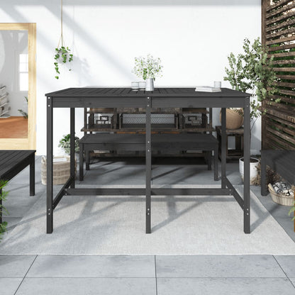 Tuintafel 159,5x82,5x110 cm massief grenenhout grijs - AllerleiShop