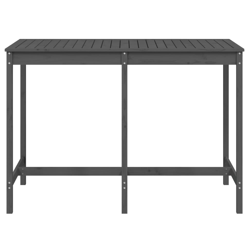 Tuintafel 159,5x82,5x110 cm massief grenenhout grijs - AllerleiShop