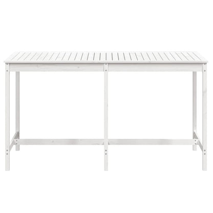 Tuintafel 203,5x90x110 cm massief grenenhout wit - AllerleiShop