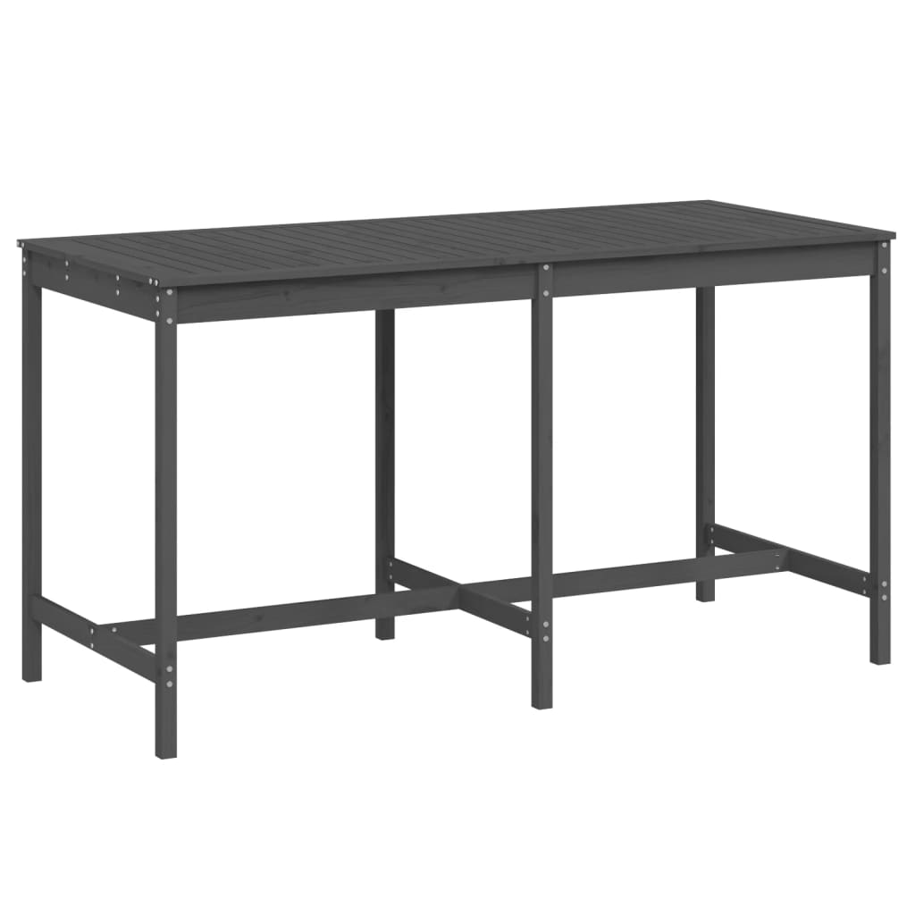 Tuintafel 203,5x90x110 cm massief grenenhout grijs - AllerleiShop