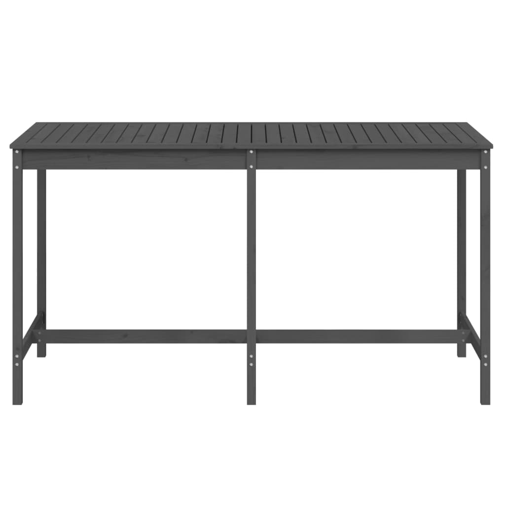 Tuintafel 203,5x90x110 cm massief grenenhout grijs - AllerleiShop