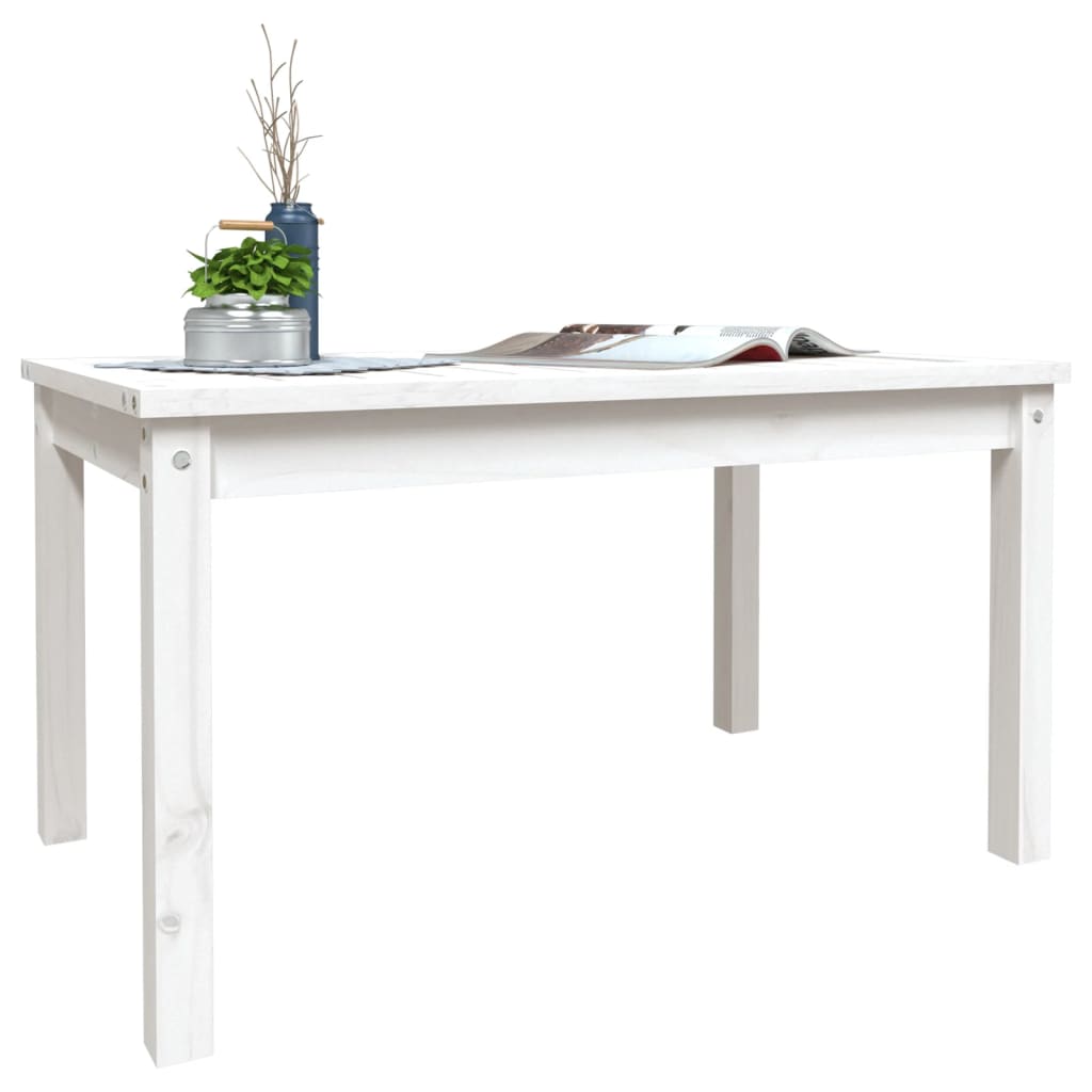 Tuintafel 82,5x50,5x45 cm massief grenenhout wit - AllerleiShop