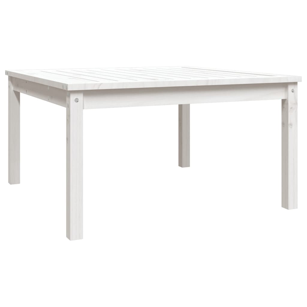 Tuintafel 82,5x82,5x45 cm massief grenenhout wit - AllerleiShop